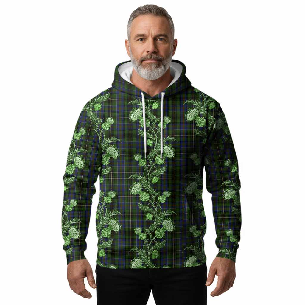 MacInnes (McInnes) Tartan Hoodie Seamless Scottish Thistle Flowers