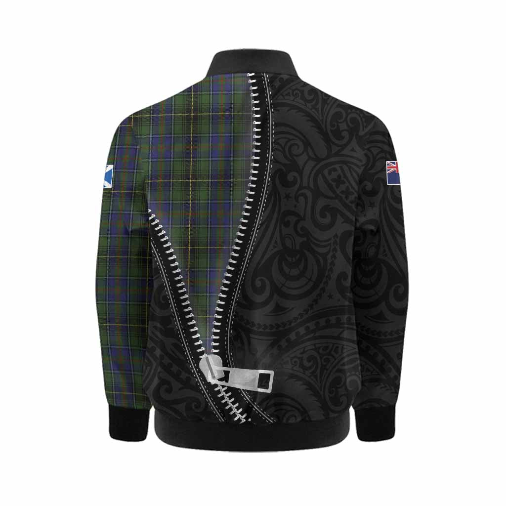 MacInnes (McInnes) Tartan Kid Bomber Jacket New Zealand Pattern Unique Zipper Stylized