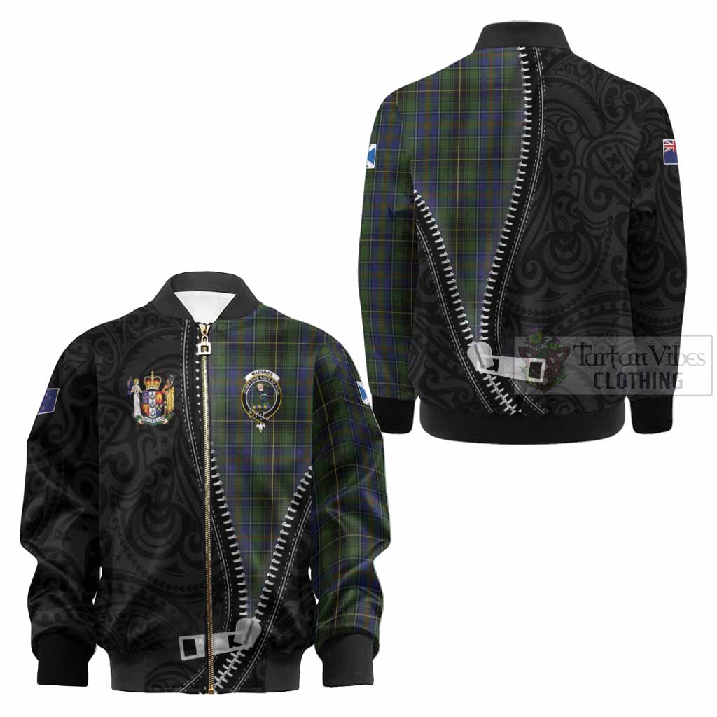 MacInnes (McInnes) Tartan Kid Bomber Jacket New Zealand Pattern Unique Zipper Stylized