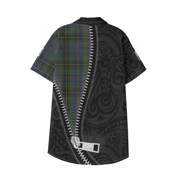 MacInnes (McInnes) Tartan Kid Hawaiian Shirt New Zealand Pattern Unique Zipper Stylized