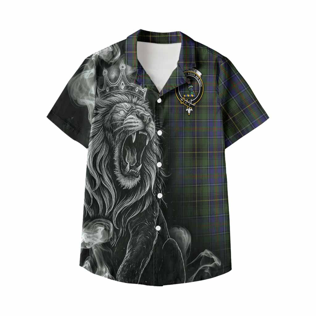 MacInnes (McInnes) Tartan Kid Hawaiian Shirt Roaring Lion Heritage