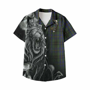 MacInnes (McInnes) Tartan Kid Hawaiian Shirt Roaring Lion Heritage
