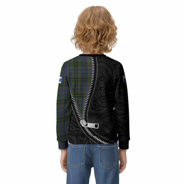 MacInnes (McInnes) Tartan Kid Knitted Sweatshirt New Zealand Pattern Unique Zipper Stylized