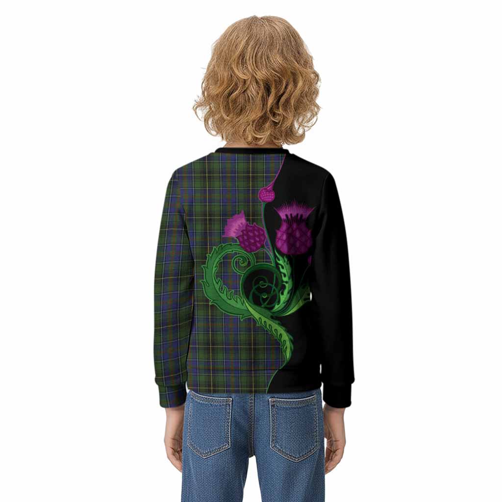 MacInnes (McInnes) Tartan Kid Knitted Sweatshirt Traditional Scottish Thistle