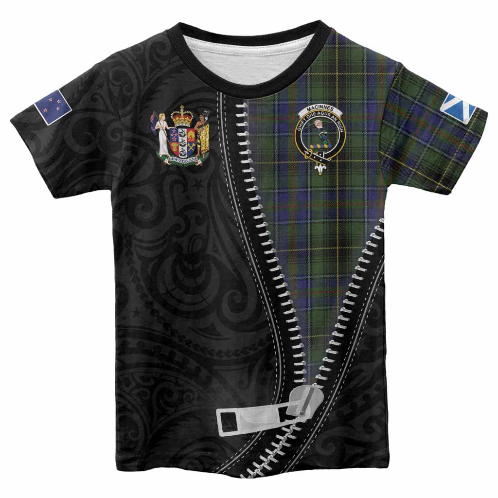 MacInnes (McInnes) Tartan Kid T-shirt New Zealand Pattern Unique Zipper Stylized