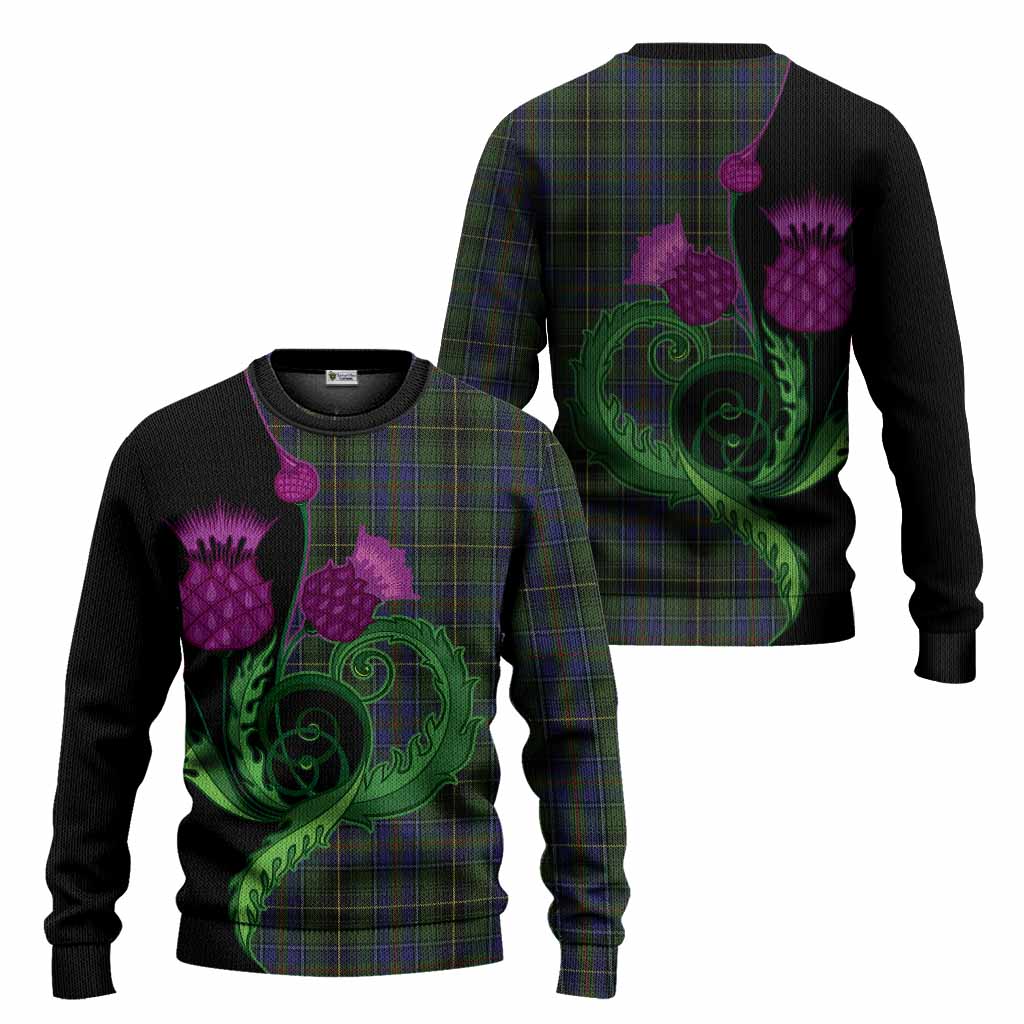 MacInnes (McInnes) Tartan Knitted Sweater Traditional Scottish Thistle