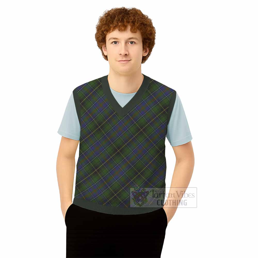 MacInnes (McInnes) Tartan  Knitted V-Neck Vest Cross Style
