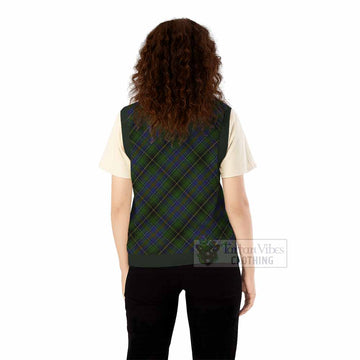 MacInnes (McInnes) Tartan Knitted V-Neck Vest with Family Crest Cross Style