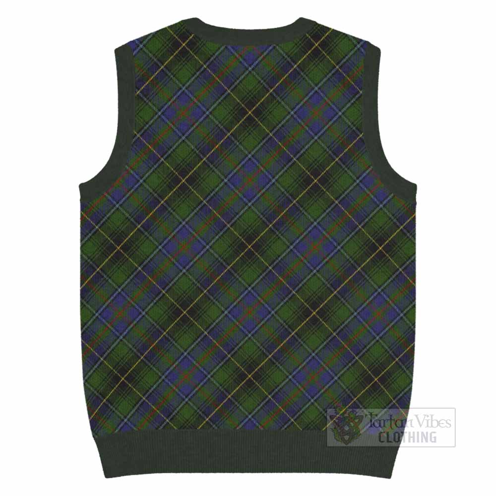 MacInnes (McInnes) Tartan Knitted V-Neck Vest with Family Crest Cross Style