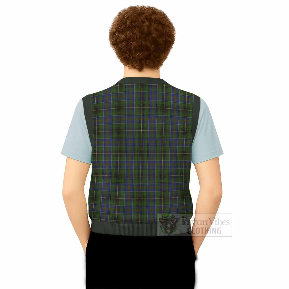 MacInnes (McInnes) Tartan Knitted V-Neck Vest with Family Crest - Tartan Vibes Clothing