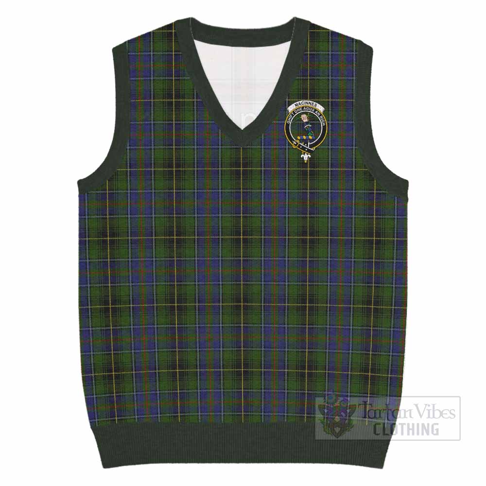 MacInnes (McInnes) Tartan Knitted V-Neck Vest with Family Crest - Tartan Vibes Clothing