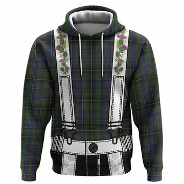 MacInnes (McInnes) Tartan Lederhosen Costume Hoodie Scotland Thistle Floral