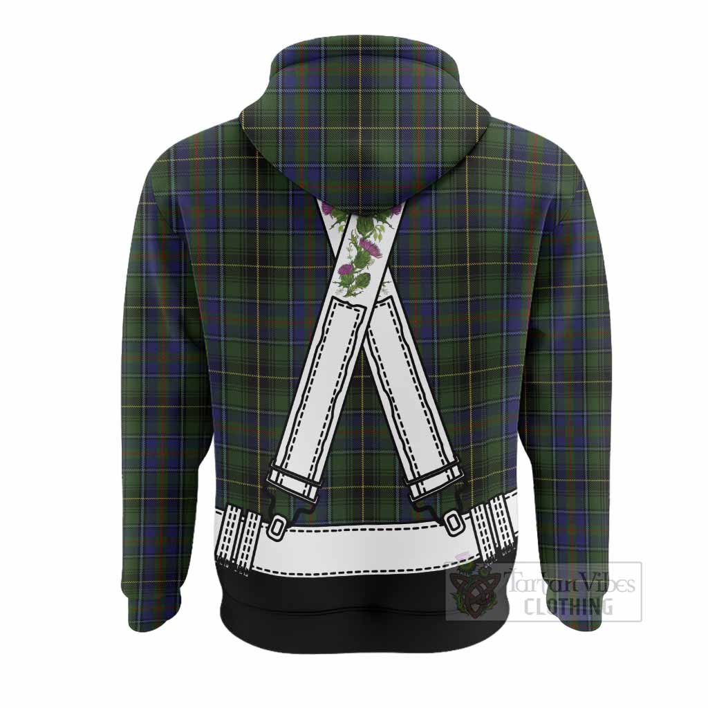 MacInnes (McInnes) Tartan Lederhosen Costume Hoodie Scotland Thistle Floral