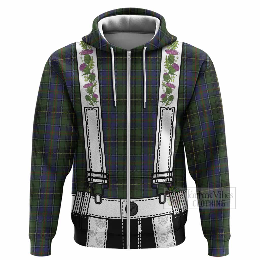 MacInnes (McInnes) Tartan Lederhosen Costume Hoodie Scotland Thistle Floral