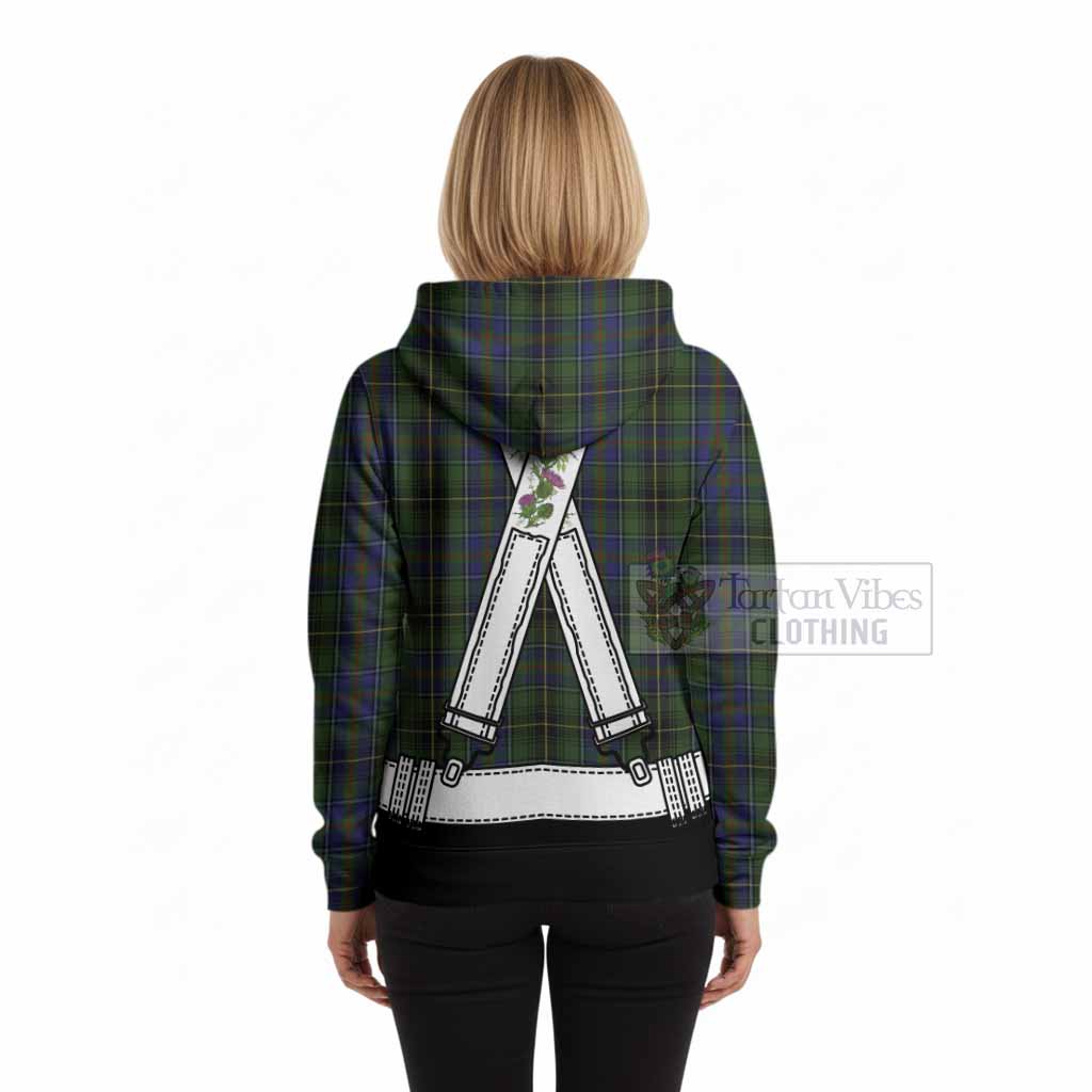 MacInnes (McInnes) Tartan Lederhosen Costume Hoodie Scotland Thistle Floral