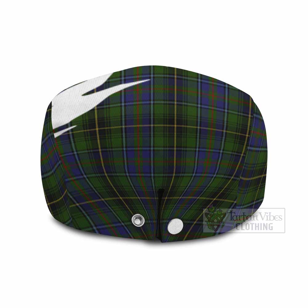 MacInnes (McInnes) Tartan Loch Ness Monster Scottish Heritage Art Flat Cap, Jeff Cap