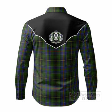 MacInnes (McInnes) Tartan Long Sleeve Button Shirts Horseshoe Ornament - Tartan Vibes Clothing