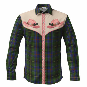 MacInnes (McInnes) Tartan Long Sleeve Button Shirts Wee Coo Cowgirl Cute Style Men's Shirt S - Tartan Vibes Clothing