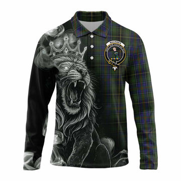 MacInnes (McInnes) Tartan Long Sleeve Polo Shirt Roaring Lion Heritage