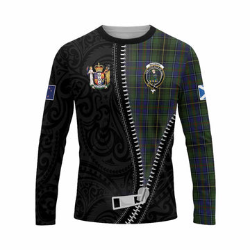 MacInnes (McInnes) Tartan Long Sleeve T-Shirt New Zealand Pattern Unique Zipper Stylized
