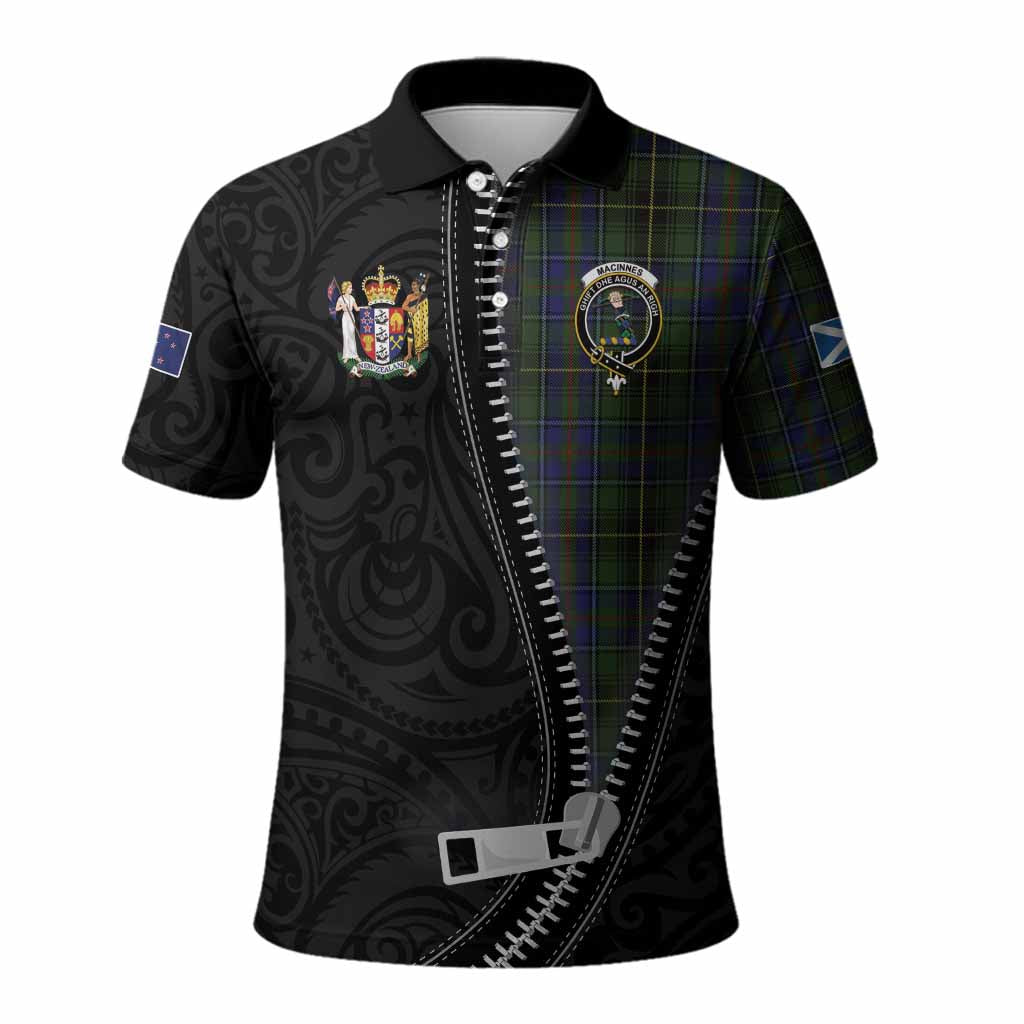 MacInnes (McInnes) Tartan Polo Shirt New Zealand Pattern Unique Zipper Stylized