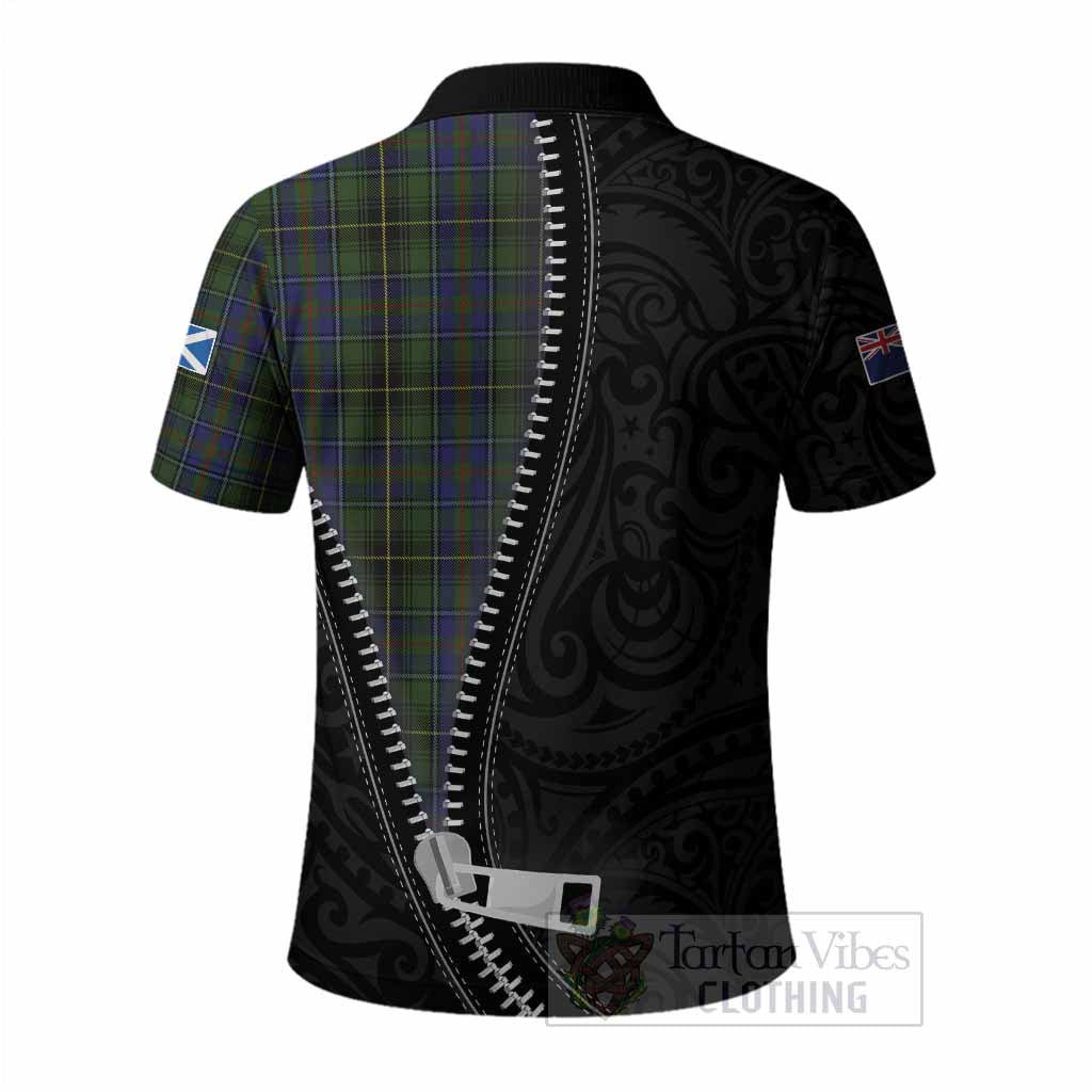 MacInnes (McInnes) Tartan Polo Shirt New Zealand Pattern Unique Zipper Stylized