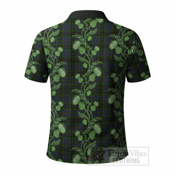 MacInnes (McInnes) Tartan Polo Shirt Seamless Scottish Thistle Flowers