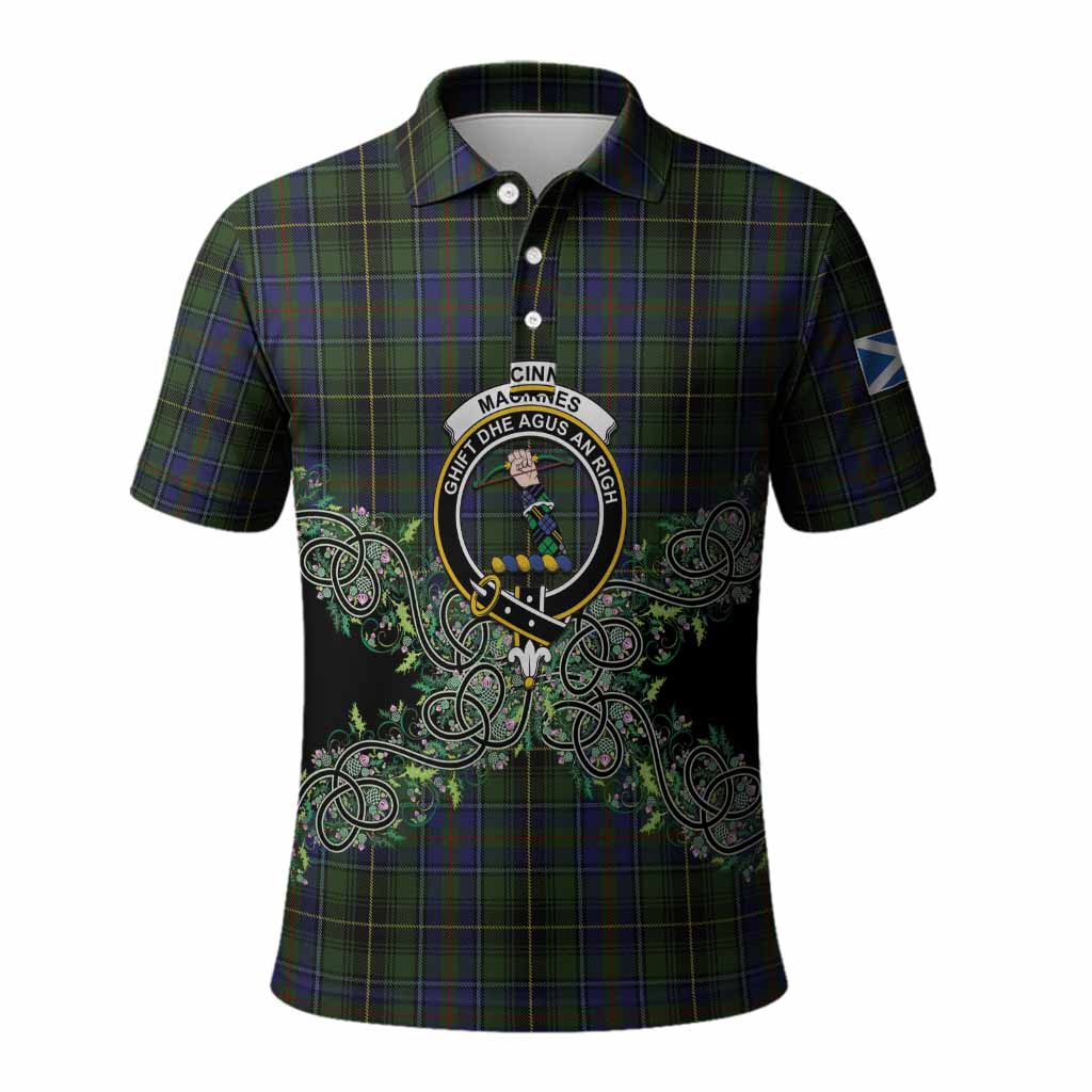 MacInnes (McInnes) Tartan Polo Shirt Thistle Scottish Spirit
