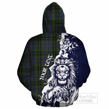 MacInnes (McInnes) Tartan Scottish Cotton Hoodie Angry Lion With Soccer Ball Style