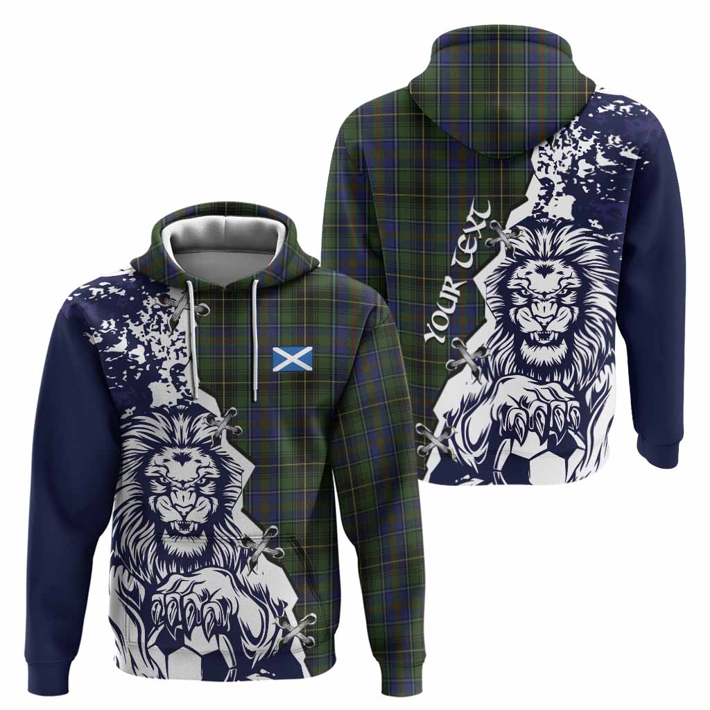 MacInnes (McInnes) Tartan Scottish Hoodie Angry Lion With Soccer Ball Style