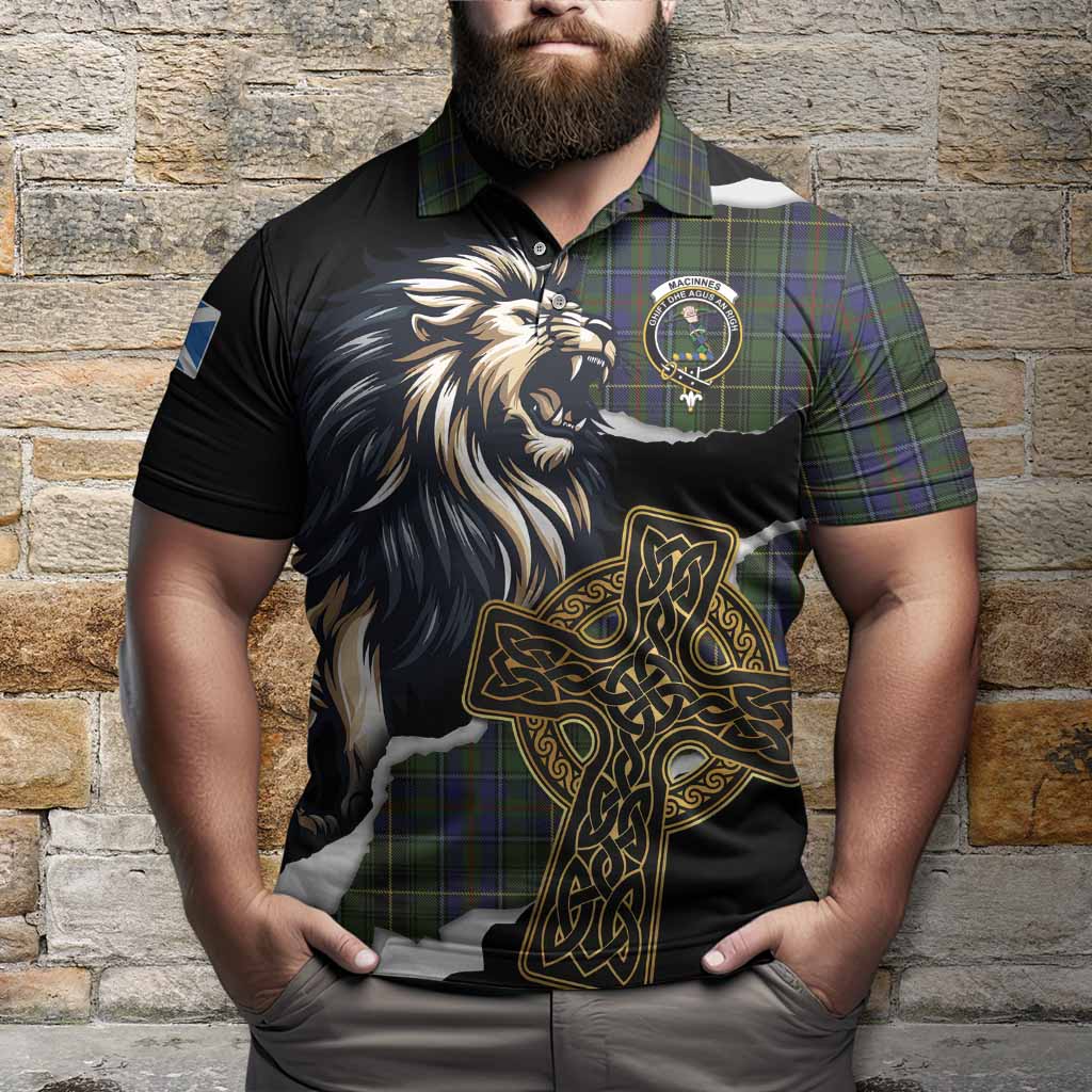 MacInnes (McInnes) Tartan Scottish Polo Shirt Lion Celtic Heritage