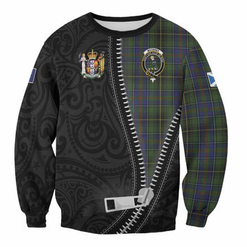 MacInnes (McInnes) Tartan Sweatshirt New Zealand Pattern Unique Zipper Stylized