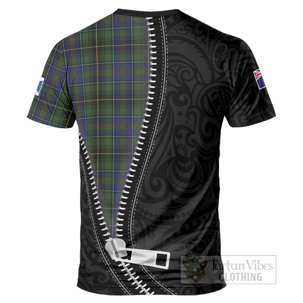 MacInnes (McInnes) Tartan T-Shirt New Zealand Pattern Unique Zipper Stylized