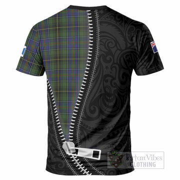 MacInnes (McInnes) Tartan T-Shirt New Zealand Pattern Unique Zipper Stylized