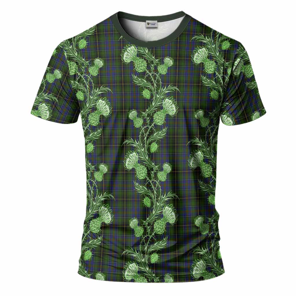 MacInnes (McInnes) Tartan T-Shirt Seamless Scottish Thistle Flowers