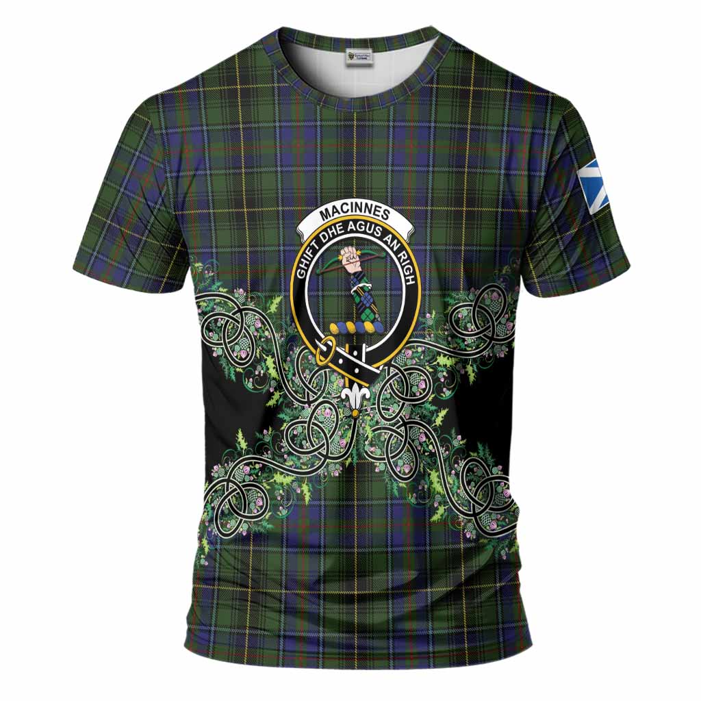 MacInnes (McInnes) Tartan T-Shirt Thistle Scottish Spirit