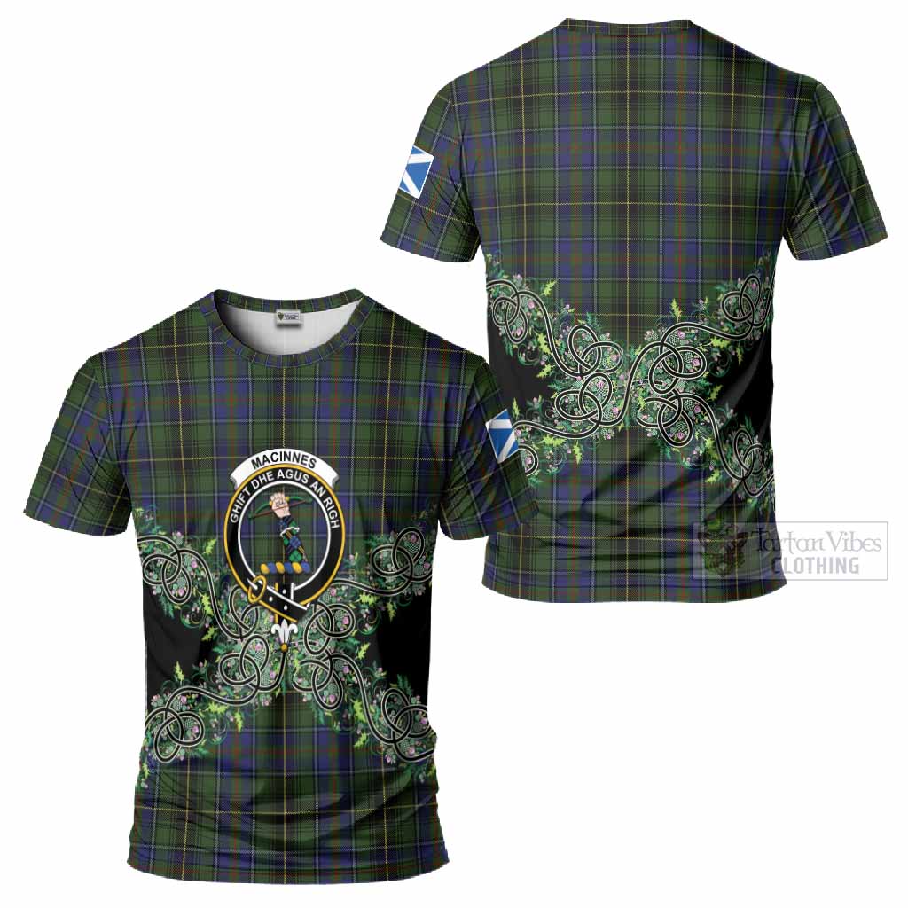 MacInnes (McInnes) Tartan T-Shirt Thistle Scottish Spirit