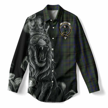 MacInnes (McInnes) Tartan Women Casual Shirt Roaring Lion Heritage
