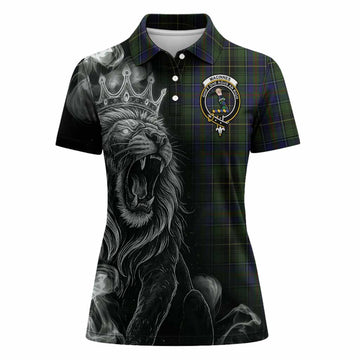 MacInnes (McInnes) Tartan Women Polo Shirt Roaring Lion Heritage