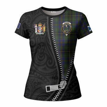 MacInnes (McInnes) Tartan Women T shirt New Zealand Pattern Unique Zipper Stylized