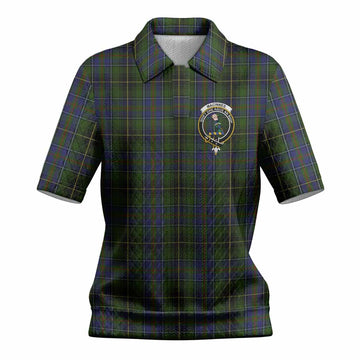 MacInnes (McInnes) Tartan Women’s Polo Sweater Top with Family Crest