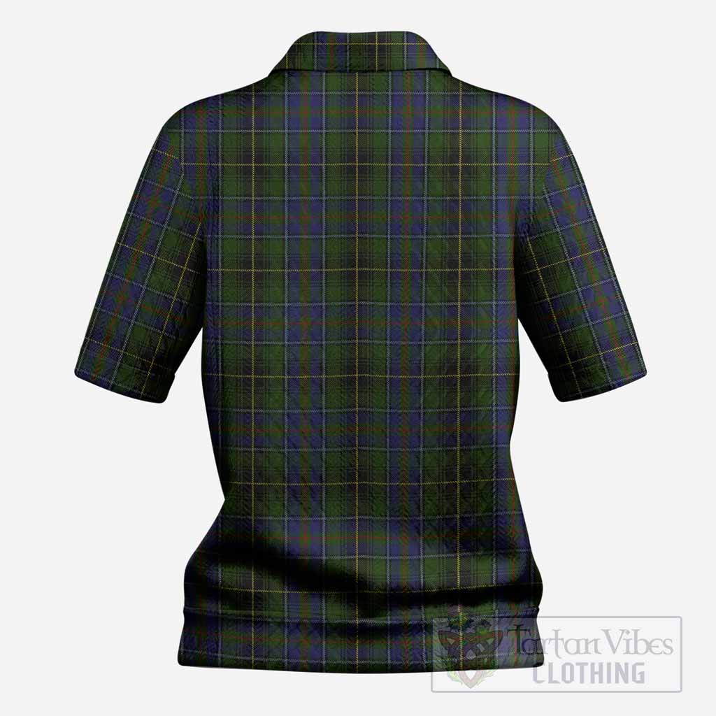 MacInnes (McInnes) Tartan Women’s Polo Sweater Top with Family Crest