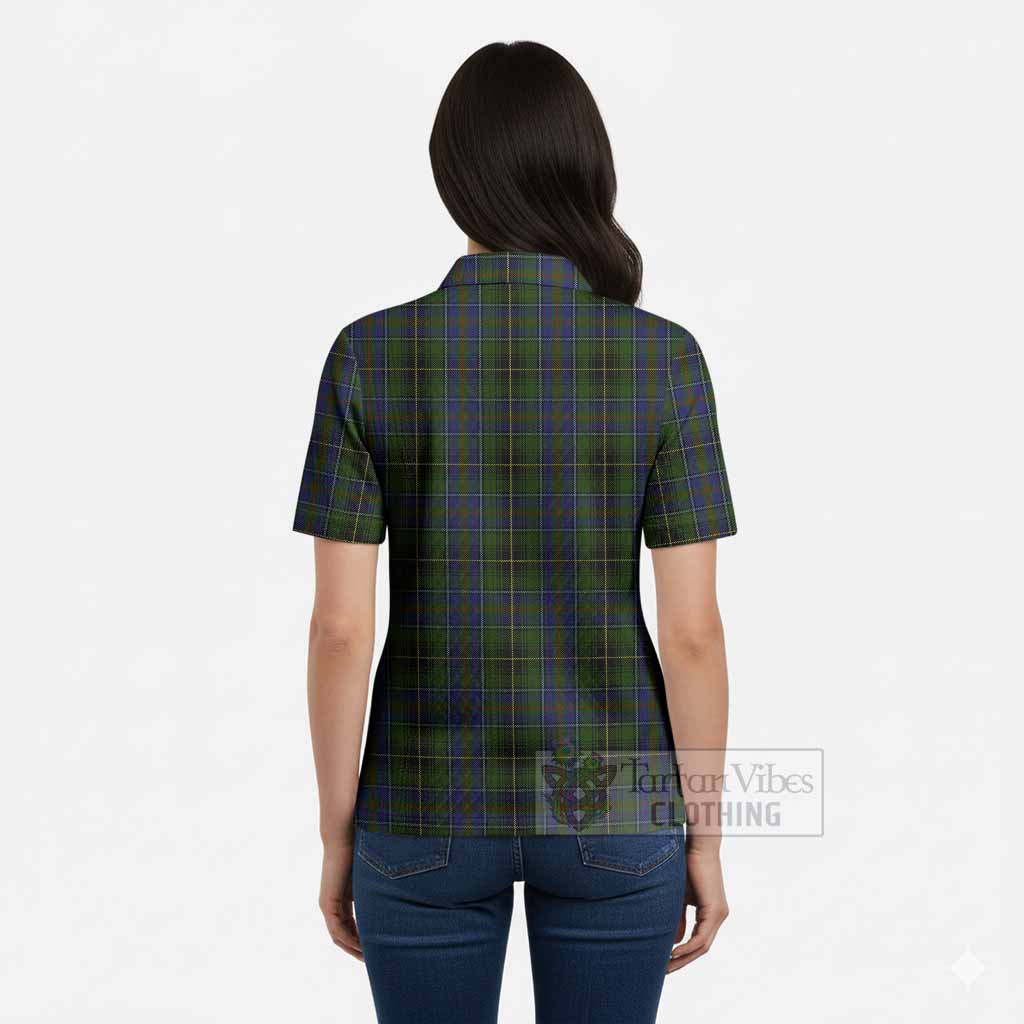 MacInnes (McInnes) Tartan Women’s Polo Sweater Top with Family Crest