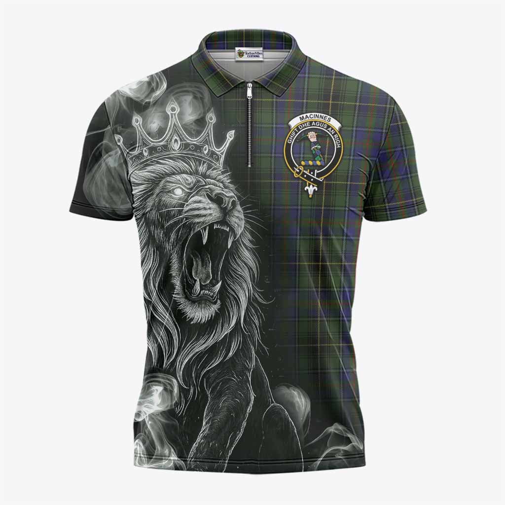 MacInnes (McInnes) Tartan Zipper Polo Shirt Roaring Lion Heritage