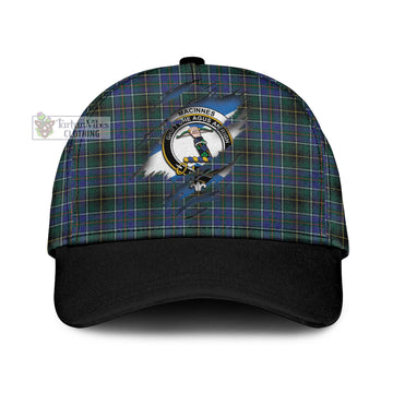 MacInnes Modern Tartan Classic Cap with Family Crest In Me Style
