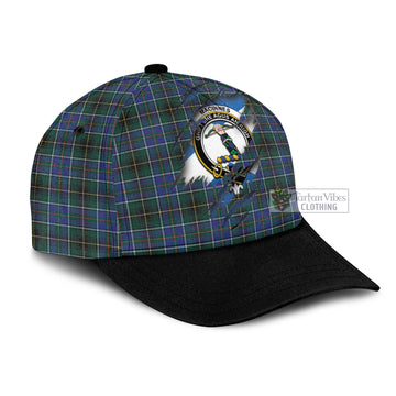 MacInnes Modern Tartan Classic Cap with Family Crest In Me Style