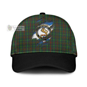 MacIntosh Hunting Tartan Classic Cap with Family Crest In Me Style
