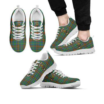 MacIntosh Hunting Ancient Tartan Sneakers with Family Crest