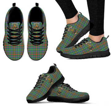 MacIntosh Hunting Ancient Tartan Sneakers with Family Crest