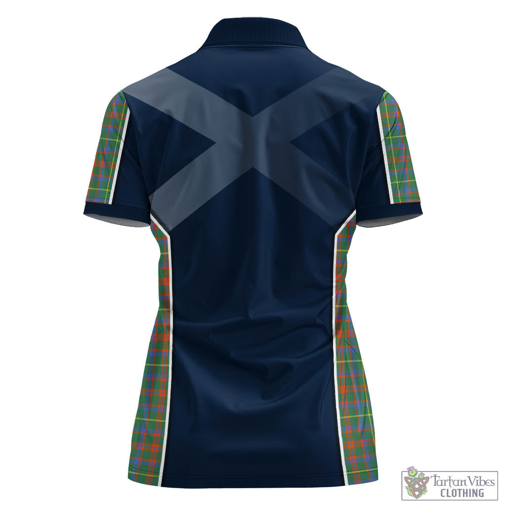 Tartan Vibes Clothing MacIntosh Hunting Ancient Tartan Women's Polo Shirt with Family Crest and Lion Rampant Vibes Sport Style
